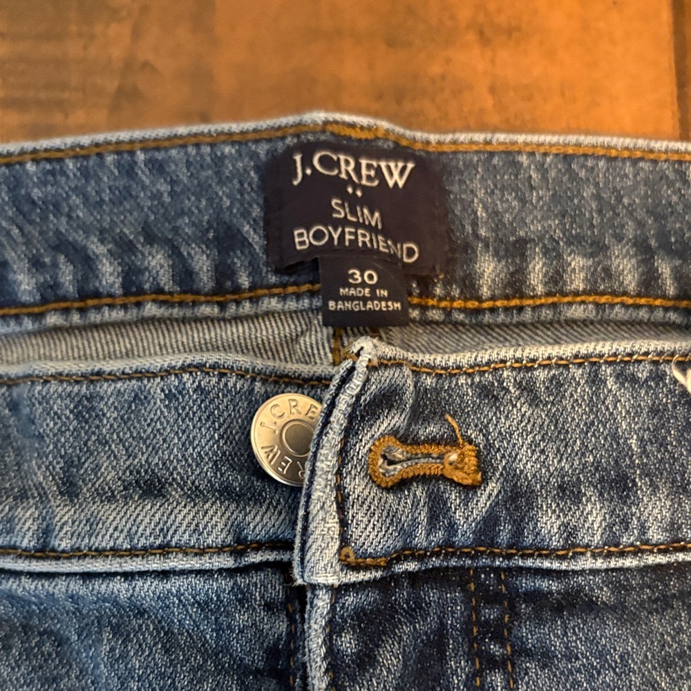 J. Crew Slim Boyfriend Jeans - Medium Blue Denim